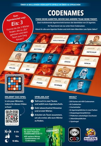 Codenames (Neuauflage) - Das weltweit ausgezeichnete Wortratespiel