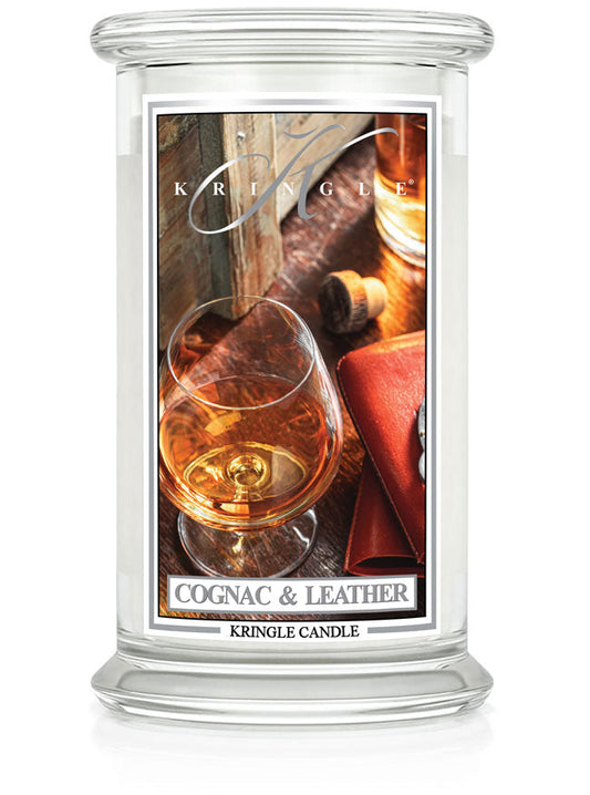 Cognac & Leather  Large 2-wick - Kringle Candle Company