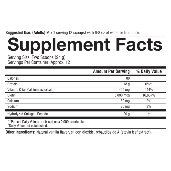 Image of Collagen Powder Supplement Information