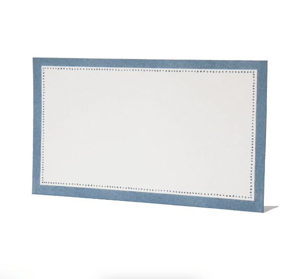 Hester & Cook Paper Cornflower Blue Frame Place Cards