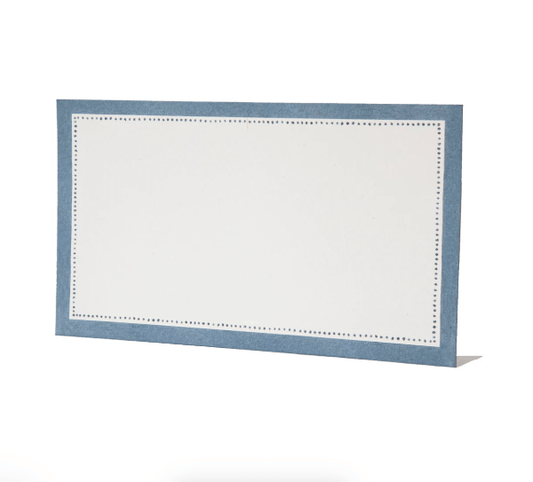 Hester & Cook Paper Cornflower Blue Frame Place Cards