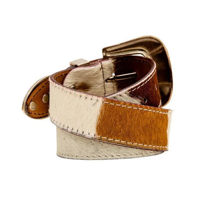 Cowhide Print Leather BeltS