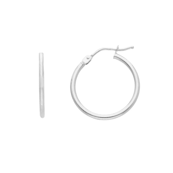 Creolen Classic 750/18K Weissgold 8mm/15mm