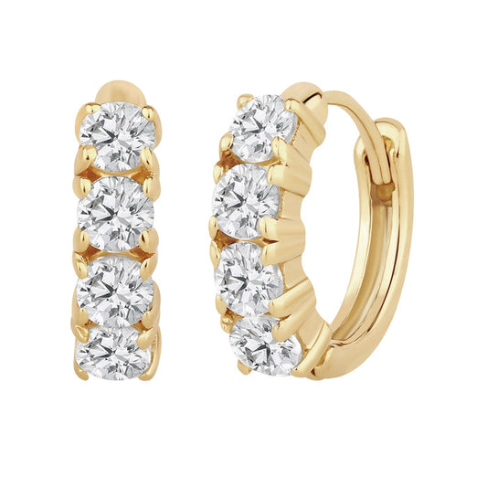 Creolen gold mit Topas