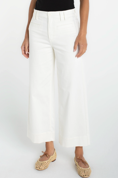 Crop Wide Leg With Welt Pockets