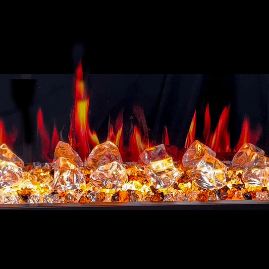 Litedeer Mercury Crystal Decor Media Kit for Latitude 45" Smart Electric Fireplace ZEF45X Media