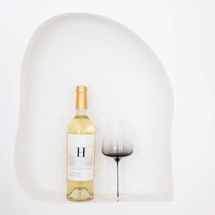 Dark Smoke Stem White Wine Glasses (Set of Two)