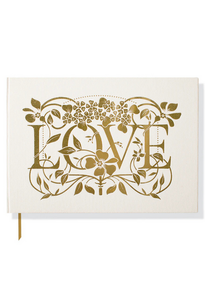 Deco Floral Guest Book w/Pen