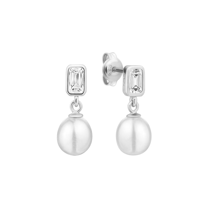 Deco Pärlörhängen | 925 silver