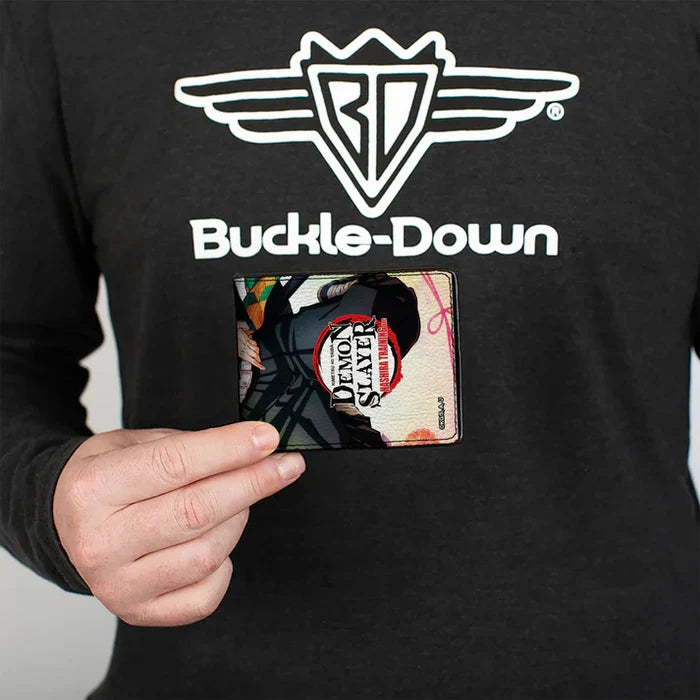 Demon Slayer - Characters Pose and Title Logo Men's Bi-Fold Wallet