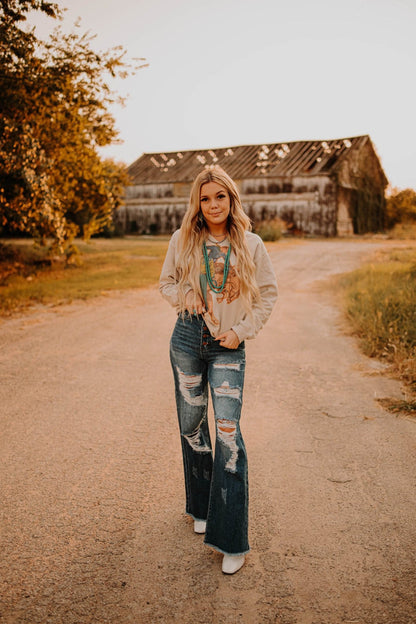 Distressed Wide Leg DenimMedium Wash7