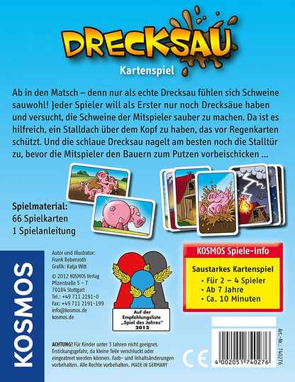Drecksau - Lustiges kurzweiliges Kartenspiel für die ganze Familie