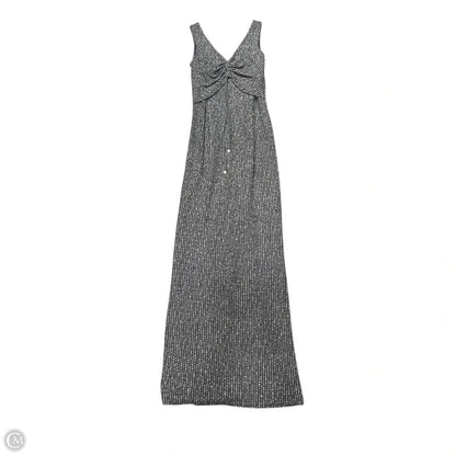 Dress Casual Maxi By Scott Mcclintok In Grey & Silver, Size: M
