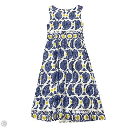 Dress Casual Midi By Boden In Blue & White, Size: Xs