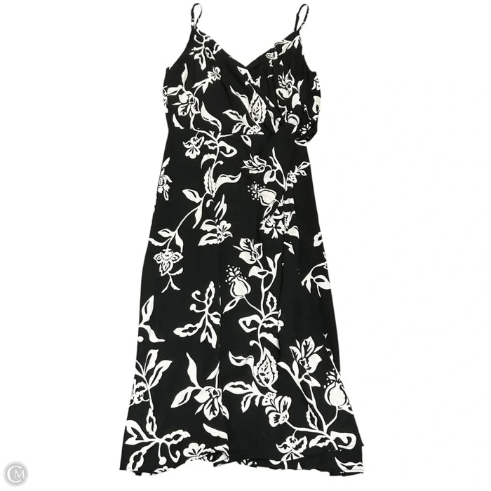 Dress Casual Midi By Express In Black & White, Size: Xs