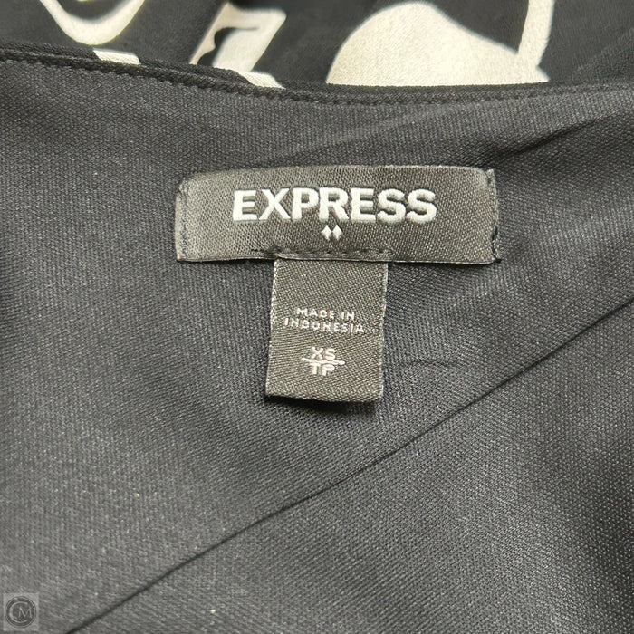 Dress Casual Midi By Express In Black & White, Size: Xs