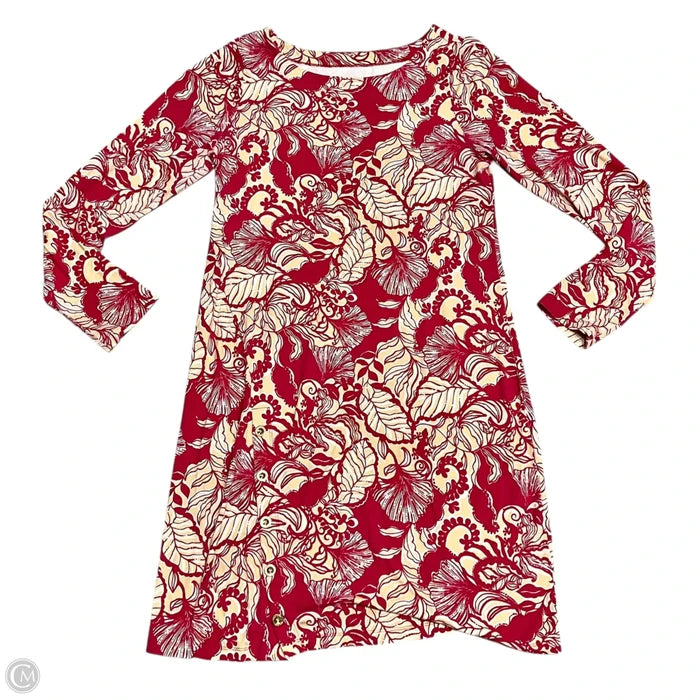 Dress Designer By Lilly Pulitzer In Red & Tan, Size: M