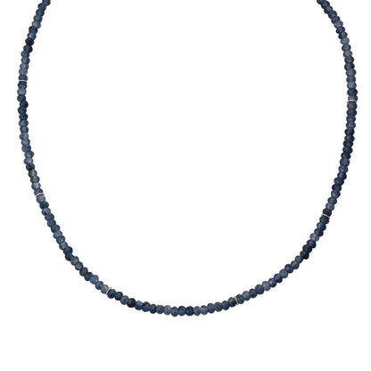 Edelstein-Kette mit blauem Chalcedon