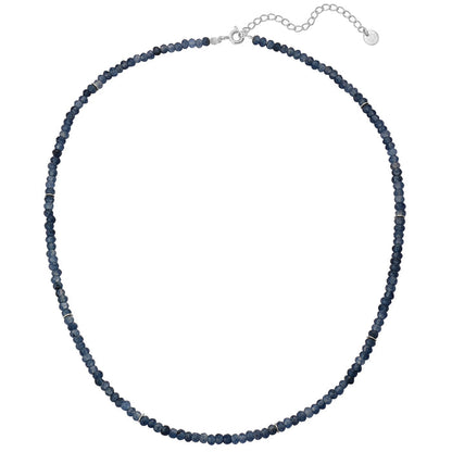 Edelstein-Kette mit blauem Chalcedon