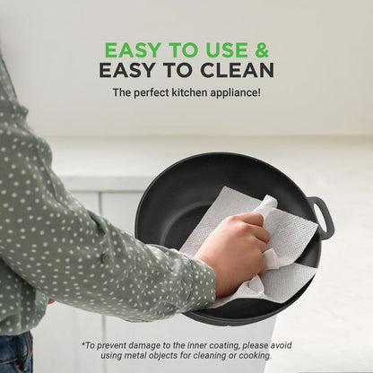 Electric Frying Pan & Steamer, 4L, Non-Stick, Touch Control, Portable