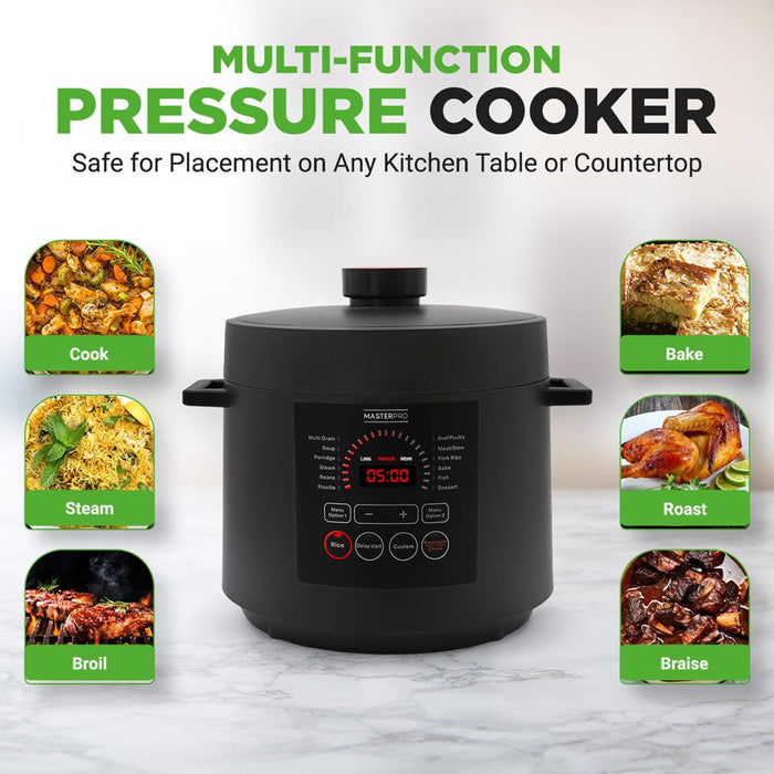 Electric Pressure Cooker 6QT Fast Cooking Stainless Steel