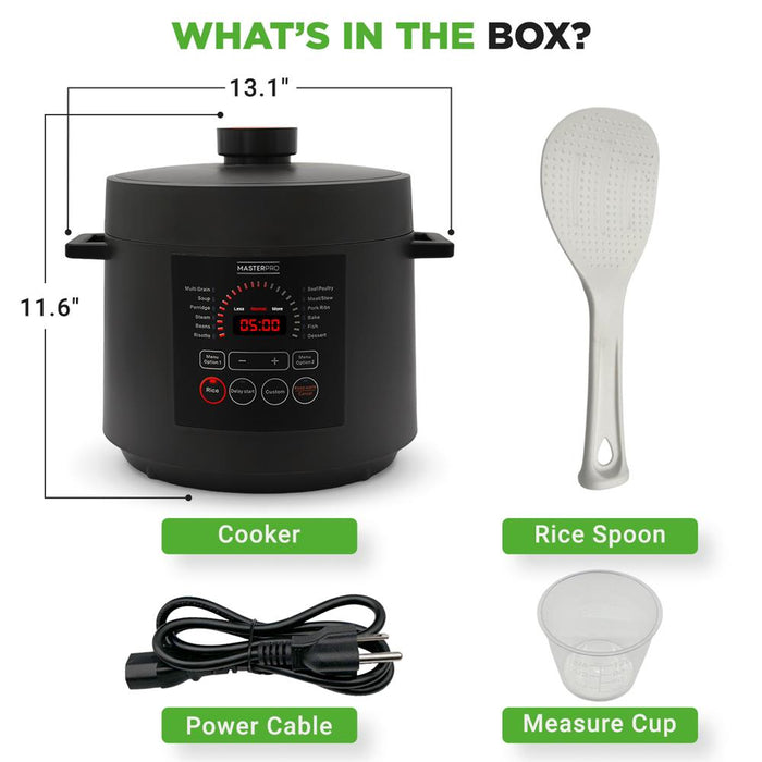 Electric Pressure Cooker 6QT Fast Cooking Stainless Steel