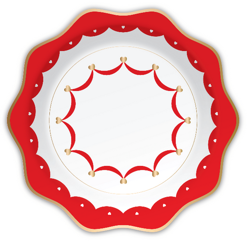 Bonjour Fête ELEGANT VALENTINE DINNER PLATES
