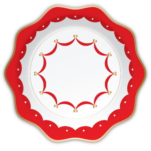Bonjour Fête ELEGANT VALENTINE DINNER PLATES