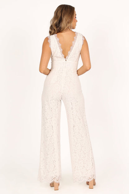 Petal and Pup USA Rompers Eloise Lace Jumpsuit - Ivory