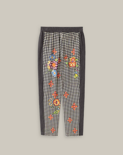 Ember Black Denim Track Pants