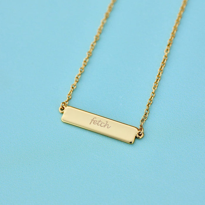 Engravable Bar Necklace