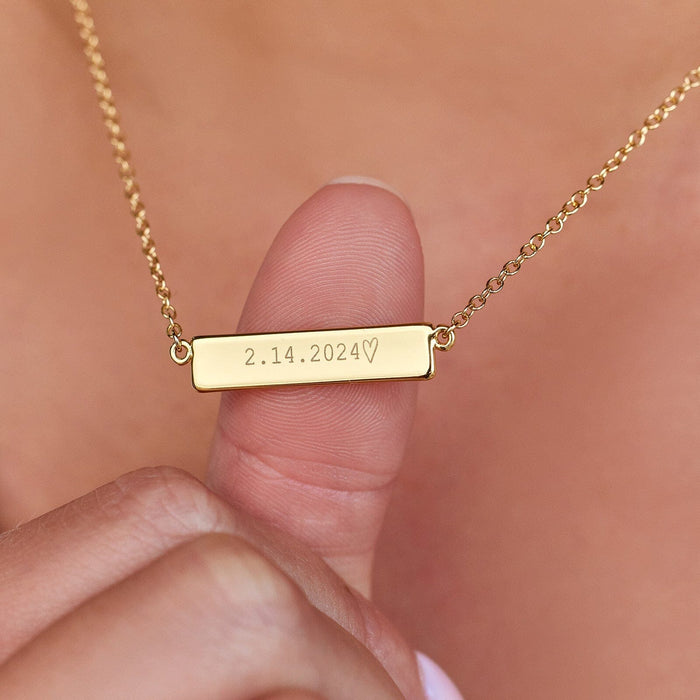 Engravable Bar Necklace