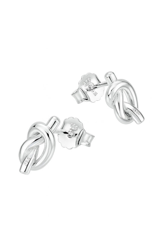 Silverörhängen med små knutar i 925 silver.