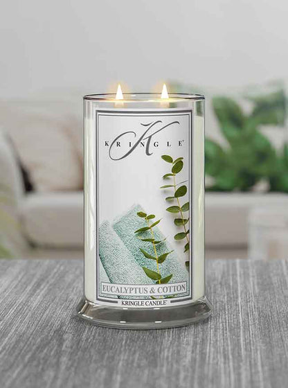 Eucalyptus & Cotton Scented Large 2-Wick - Kringle Candle Company