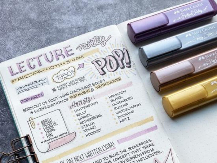 Faber Castell Metallic Highlighter Textliners, Set of 4 Sparkle