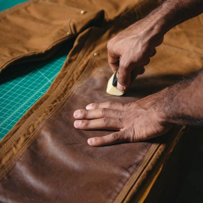 Otter Wax Fabric Wax can be used to revive the waterproofing capabilities of factory-waxed or oiled clothing, and is also an excellent way to waterproof untreated fabrics. All-natural heavy duty fabric wax is made from the highest quality beeswax and proprietary blend of plant-based waxes and oils.