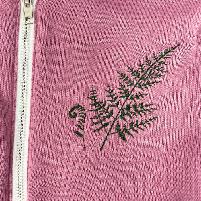 Ferns Sweatshirt - Zip Up Hoodie - Mauve - AdventureUs