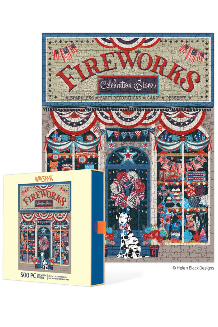 Flag & Fireworks 500 Piece Puzzle