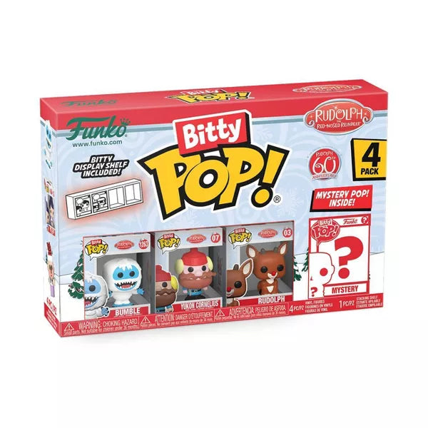 Funko Bitty POP!  Rudolph - Rudolph/Bumble/Cornelius 4-Pack Vinyl Figure
