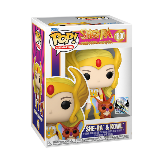 Funko POP & Buddy! Animation: Masters of the Universe - She-Ra & Kowl 40th Anniversary Vinyl Figure