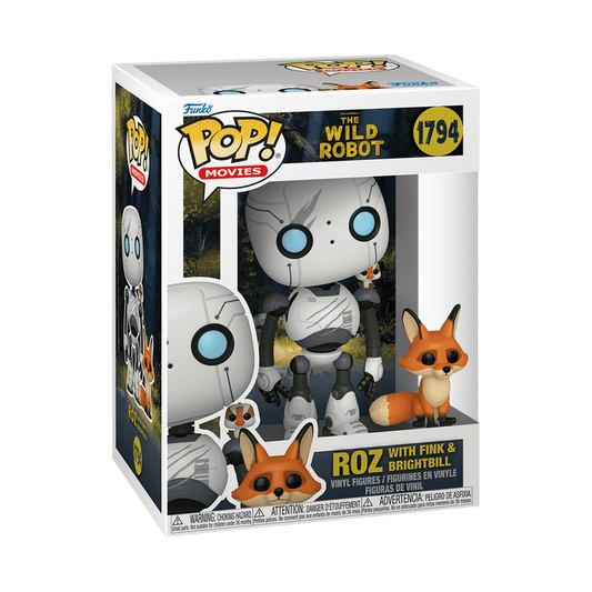 Funko Pop & Buddy! Movies The Wild Robot - Roz with Fink & Brightbill Vinyl Figure - Kryptonite Character Store