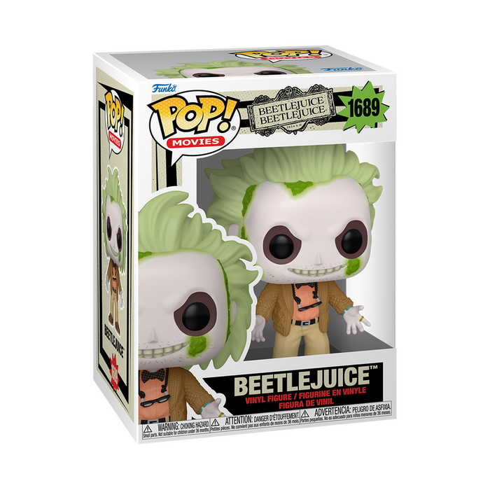 Funko POP! Movies: Beetlejuice 2 - Beetlejuice in Cardigan With Vinyl Figure