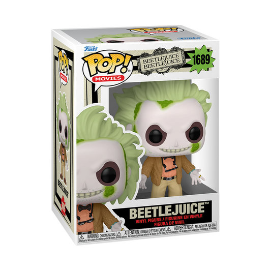 Funko POP! Movies: Beetlejuice 2 - Beetlejuice in Cardigan With Vinyl Figure
