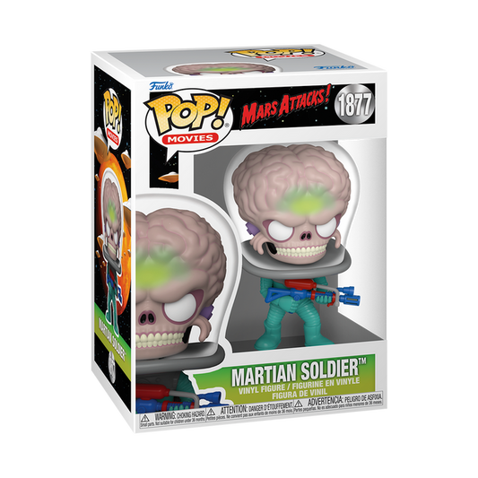 Funko Pop! Movies: Mars Attacks - Martian Soldier with Atomic Ray Gun Vinyl Figure