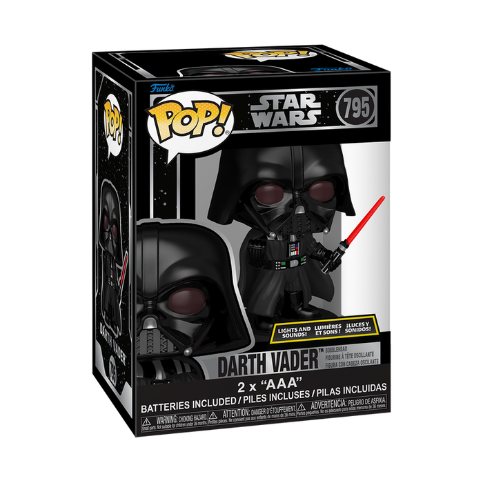 Funko POP! Star Wars: Light and Sounds - Darth Vader with Lightsaber Vinyl Figure - Kryptonite Character Store