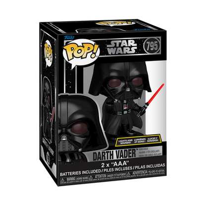 Funko POP! Star Wars: Light and Sounds - Darth Vader with Lightsaber Vinyl Figure - Kryptonite Character Store
