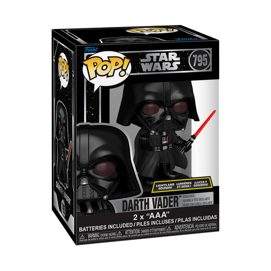 Funko POP! Star Wars: Light and Sounds - Darth Vader with Lightsaber Vinyl Figure - Kryptonite Character Store