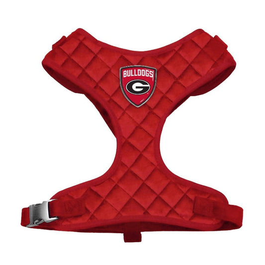 Little Earth Productions Harnesses XS GA Georgia Bulldogs Red Quilted Velvet Dog Harness