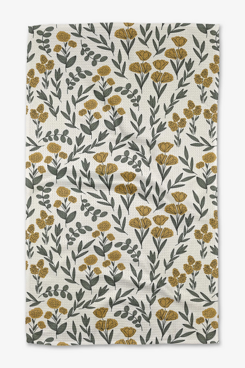Geometry Charolette/Yellow Tea Towel