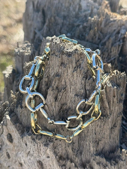 Gold Snaffle Bit Magnetic Bracelet